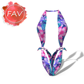 Lilac Tropical Suri Swimsuit Belleza Curvy