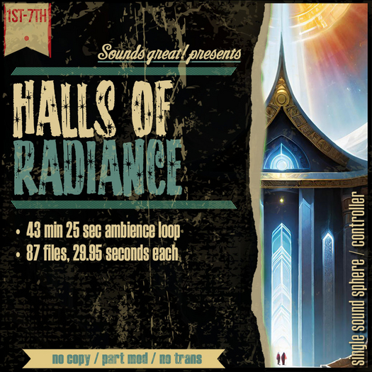 Sounds Great! Single Controller - Halls of Radiance