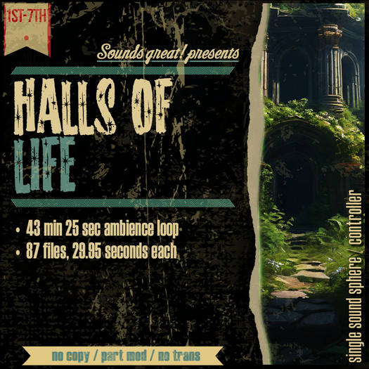 Sounds Great! Single Controller - Halls of Life