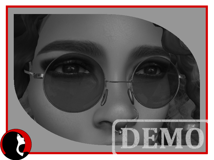 glasses-mod.Thin round gold - DEMO