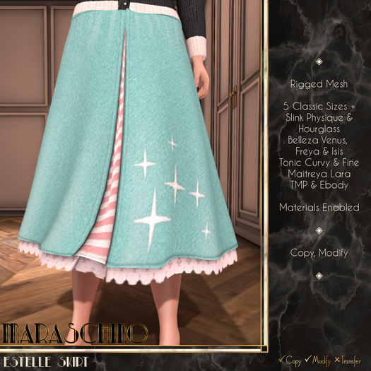 Maraschino - Estelle Skirt - Teal