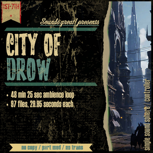 Sounds Great! Single Controller - City of Drow