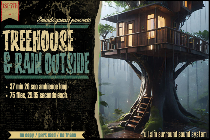 Sounds Great! Ambient System - Treehouse With Rain Outside