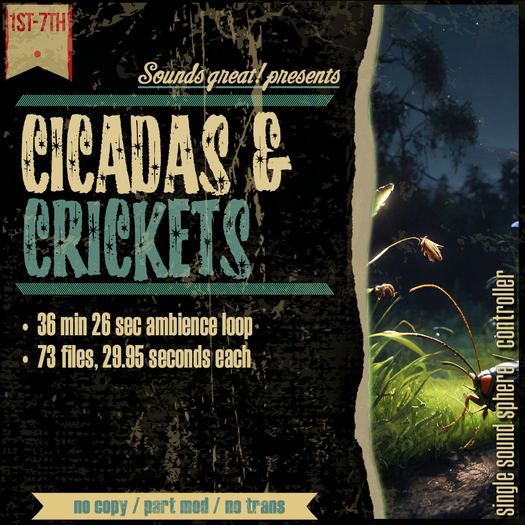 Sounds Great! Single Controller - Cicadas & Crickets (Night)