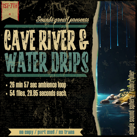 Sounds Great! Single Controller - Cave River & Dripping Water