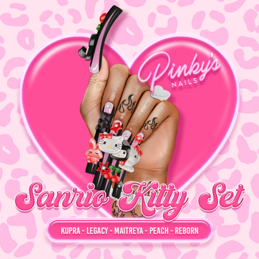 !! Pinky's Nails !! Sanrio Kitty Set ' Square [Reds]
