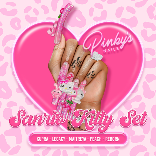 !! Pinky's Nails !! Sanrio Kitty Set ' Square [Pinks]