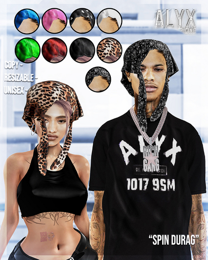 ALYX. Spin Durag (Fat-Pack)