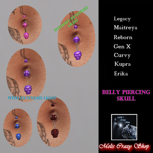 Skull Belly Piercing