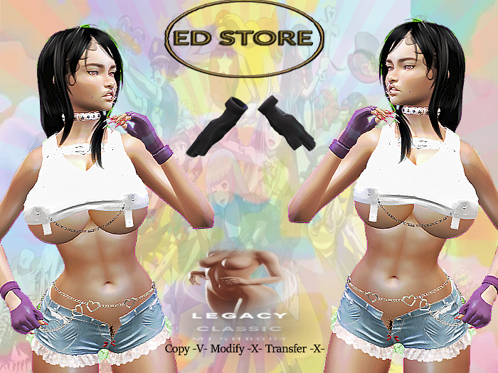 EDStore - Gloves Style Angel -Black-(Legacy)