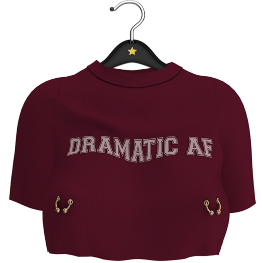 Little Star : Dramatic Tee [Muted Claret]