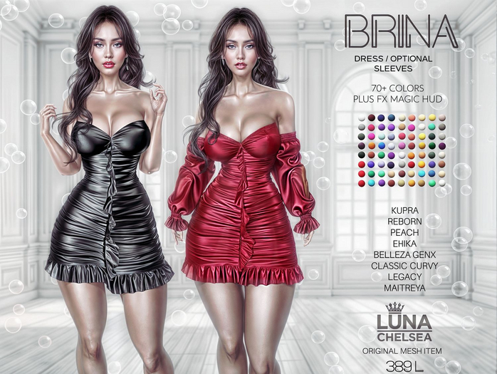 ❤️, Brina Ruffle Dress, 70+ Colors,Plus Fx Hud