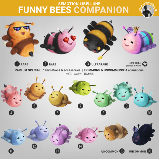 SEmotion Libellune Funny Bees Companion COMMON 12