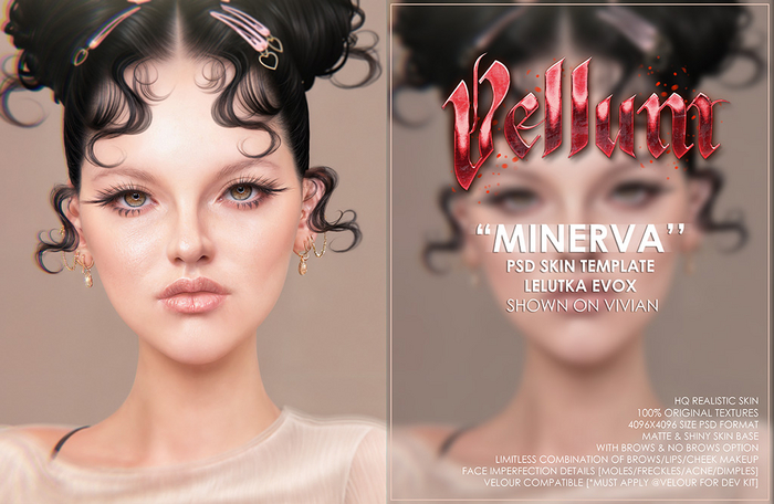VELLUM MINERVA PSD SKIN TEMPLATE