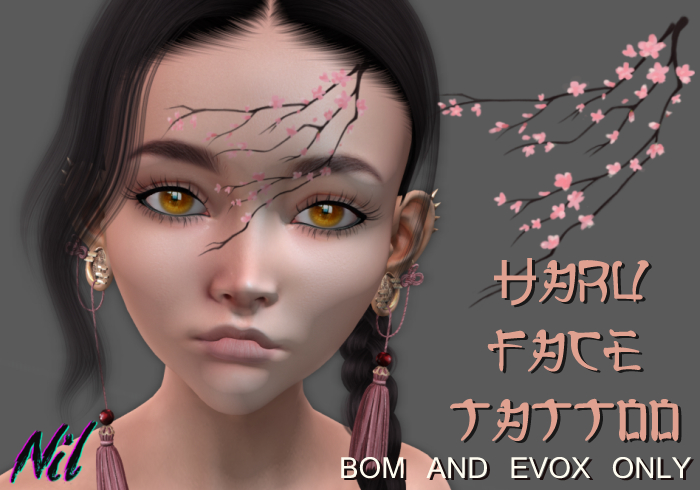 -NIL- Haru face tattoo