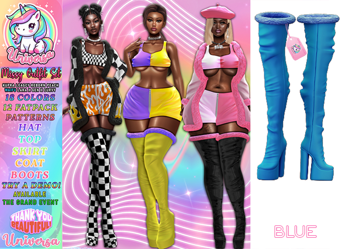 #UNIVERSA Missy Platforms - Blue - Gen X Curvy - Kupra - Lara X - Legacy - Peach - Reborn - Waifu