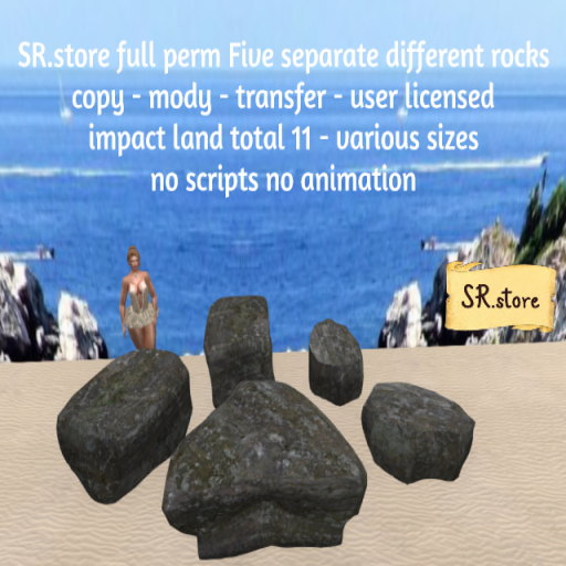 SR.store full perm Five separate different rocks