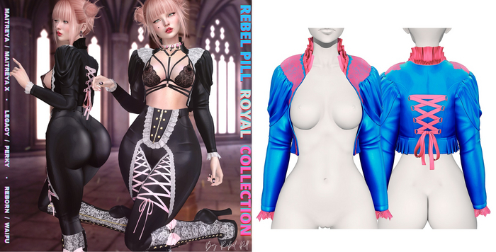 Rebelpill - Royal Collection Jacket Splashy Blue