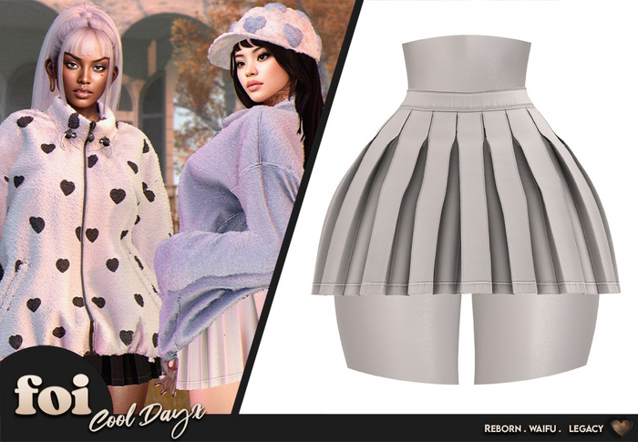 FOI - COOL DAYZ SKIRT . WHT