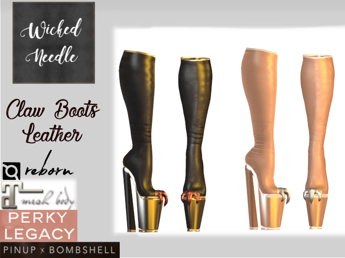 ~W-N~ Claw Boots Leather Underknees