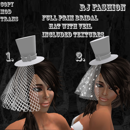 Full Prim Bridal hat with veil # 3
