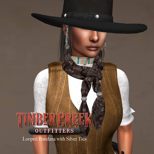 [Timber Creek] Knotted Scarf-Bandana Brown