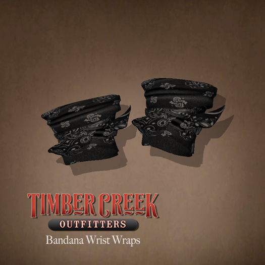 [Timber Creek] Bandana Wrist Bands-Black