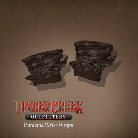 [Timber Creek] Bandana Wrist Bands-Brown
