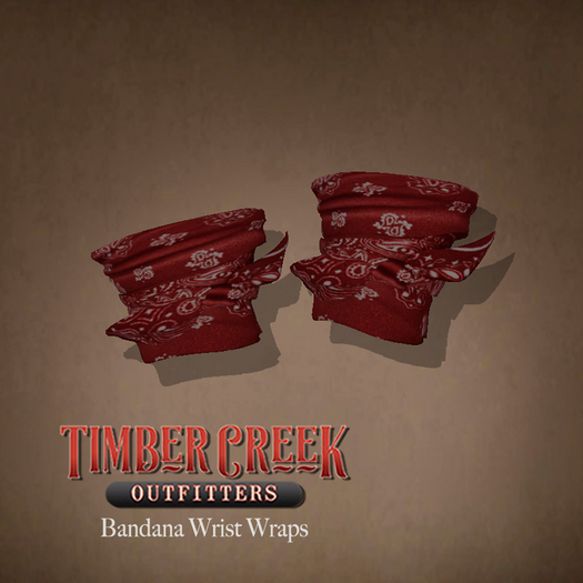 [Timber Creek] Bandana Wrist Bands-Red