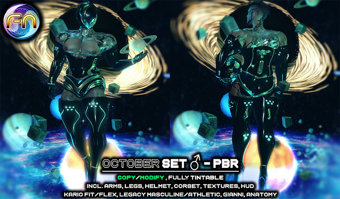 [.fn] (DEMO) October Prosthetics M/F - Complete Set