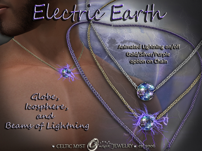 Electric Earth Mens Necklace