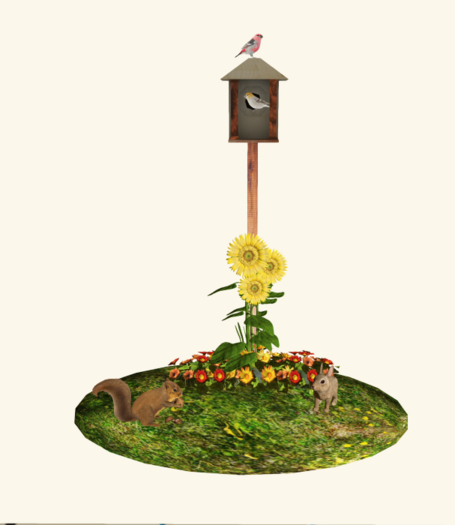 Sloth & Butterfly - Upscale Birdhouse Scene