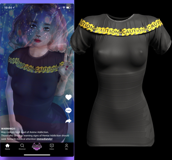[APPETITE] Ebi Caution Dress - BLACK Single