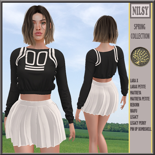 CROPPED TOP&TENNIS SKIRT