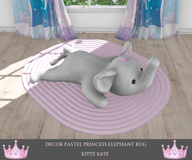 {KK} Pastel Princess Elephant Rug  ♥ Kitty Kate ♥