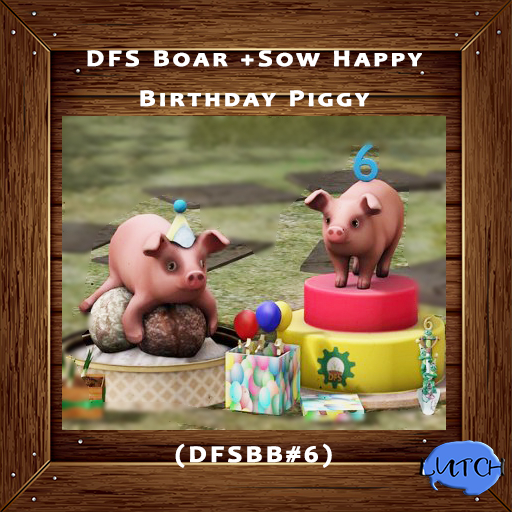 DFS Boar + Sow - Happy Birthday Piggy
