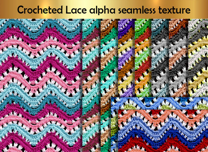 Crocheted Lace alpha texture seamless