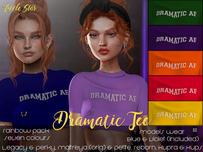 Little Star : Dramatic Tee - [Rainbow Pack] FATPACK