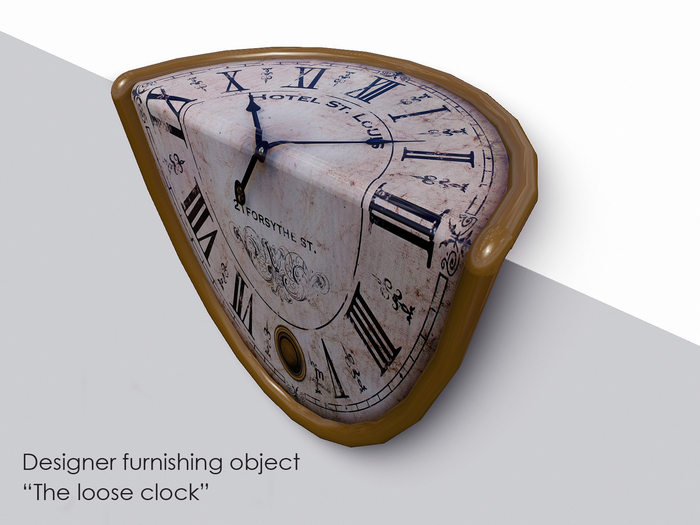 Designer furnishing object, the loose clock