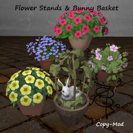 Flower Stands & Bunny Basket