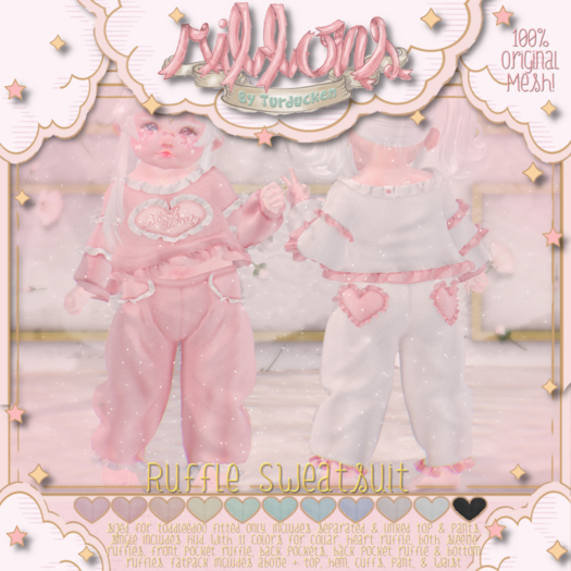 {Ribbons} Ruffle Sweatsuit - Mint {Box}