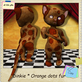 Dinkie orange dots fur ...