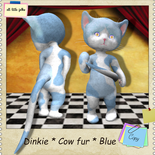 Dinkie cow blue  fur ...