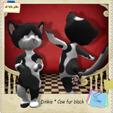 Dinkie cow cat black fur ...