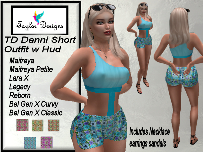 TD Danni Short set w Hud