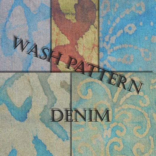 Wash pattern denim