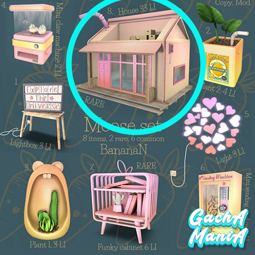 08. BananaN. Moose set house RARE