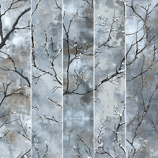 5pc Winter feeling suede like wallpaper seamless *Full Perm*