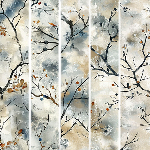 5pc Winter feeling suede like wallpaper seamless *Full Perm*
