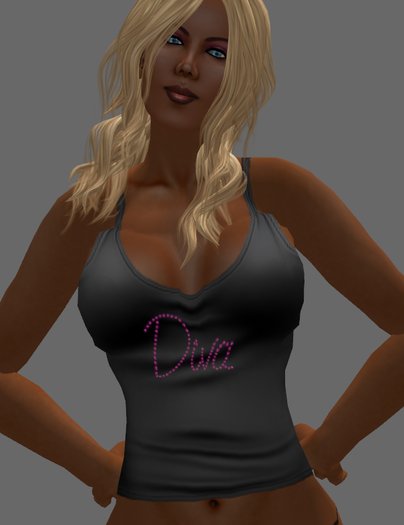 Novel-Tee Diva Pink Rhinestone